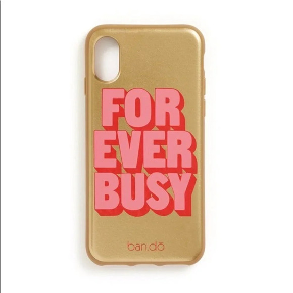 Ban.do Forever Busy  Gold iPhone X Case - Picture 1 of 6